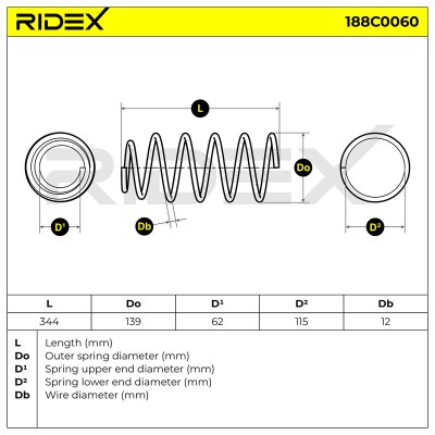 Suspension Spring RIDEX 188C0060 188C0060 - photo 5