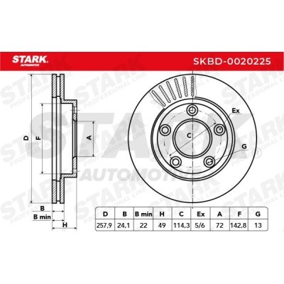 Brake Disc Stark SKBD-0020225 SKBD-0020225 - photo 5
