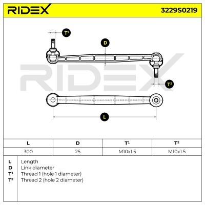 Stabilizer Link RIDEX 3229S0219 3229S0219 - photo 7