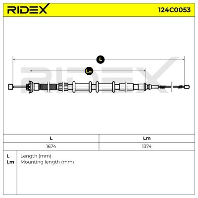 Cable Pull, Parking Brake RIDEX 124C0053 124C0053 - photo 6