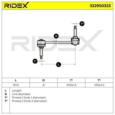Stabilizer Link RIDEX 3229S0323 3229S0323 - photo 6