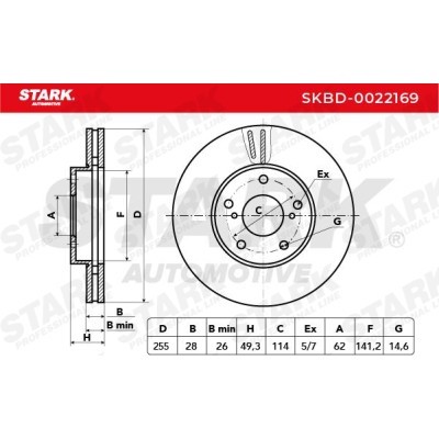 Brake Disc Stark SKBD-0022169 SKBD-0022169 - photo 5