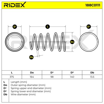 Suspension Spring RIDEX 188C0111 188C0111 - photo 6
