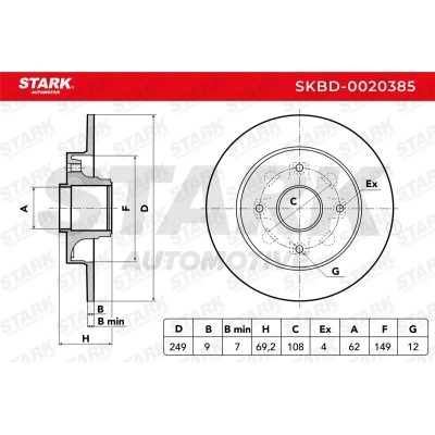 Brake Disc Stark SKBD-0020385 SKBD-0020385 - photo 5