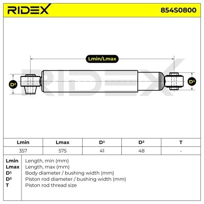 Shock Absorber RIDEX 854S0800 854S0800 - photo 6