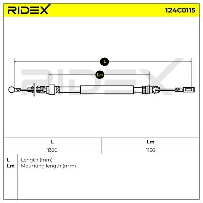 Cable Pull, Parking Brake RIDEX 124C0115 124C0115 - photo 5