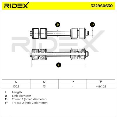 Stabilizer Link RIDEX 3229S0630 3229S0630 - photo 9
