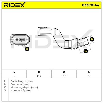 Crankshaft Pulse Sensor RIDEX 833C0144 833C0144 - photo 5