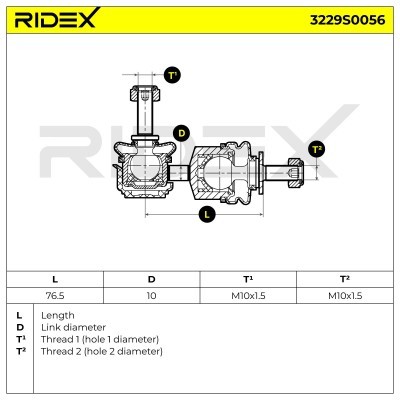 Stabilizer Link RIDEX 3229S0056 3229S0056 - photo 11