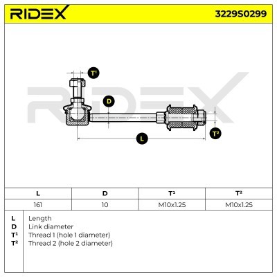 Stabilizer Link RIDEX 3229S0299 3229S0299 - photo 5