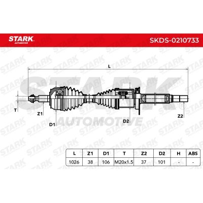 Drive Shaft Stark SKDS-0210733 SKDS-0210733 - photo 5