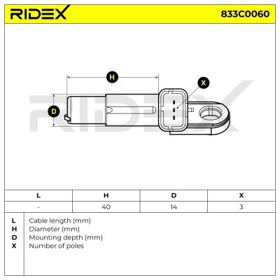 Crankshaft Pulse Sensor RIDEX 833C0060 833C0060 - photo 6