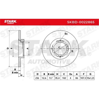 Brake Disc Stark SKBD-0022865 SKBD-0022865 - photo 5