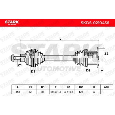 Drive Shaft Stark SKDS-0210436 SKDS-0210436 - photo 5