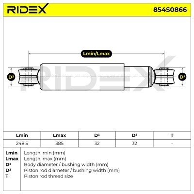 Shock Absorber RIDEX 854S0866 854S0866 - photo 3
