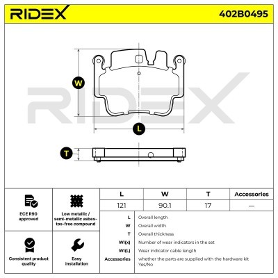 Brake Pads Set RIDEX 402B0495 402B0495 - photo 7