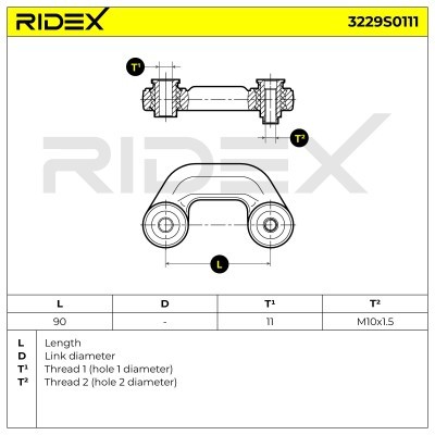 Stabilizer Link RIDEX 3229S0111 3229S0111 - photo 6
