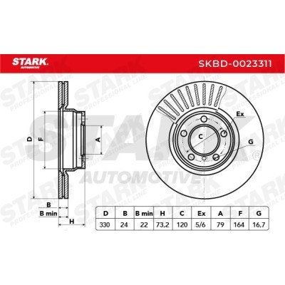 Brake Disc Stark SKBD-0023311 SKBD-0023311 - photo 3