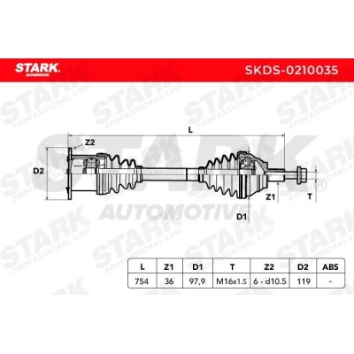 Drive Shaft Stark SKDS-0210035 SKDS-0210035 - photo 6
