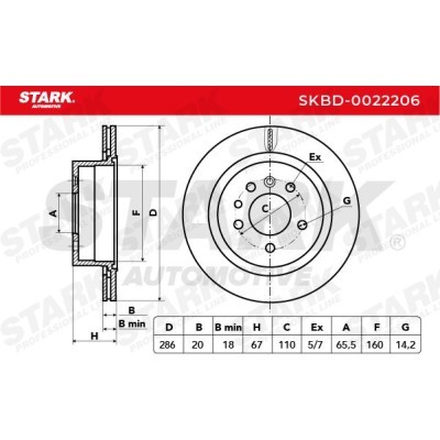 Brake Disc Stark SKBD-0022206 SKBD-0022206 - photo 3