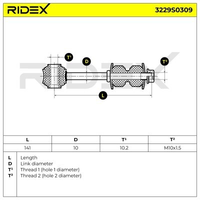 Stabilizer Link RIDEX 3229S0309 3229S0309 - photo 7