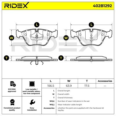Brake Pads Set RIDEX 402B1292 402B1292 - photo 7