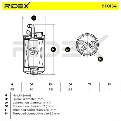 Fuel Filter RIDEX 9F0154 9F0154 - photo 5
