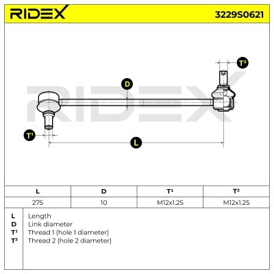 Stabilizer Link RIDEX 3229S0621 3229S0621 - photo 5
