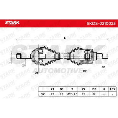 Drive Shaft Stark SKDS-0210023 SKDS-0210023 - photo 3