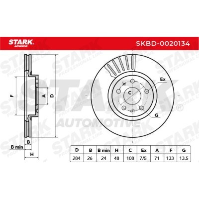 Brake Disc Stark SKBD-0020134 SKBD-0020134 - photo 5