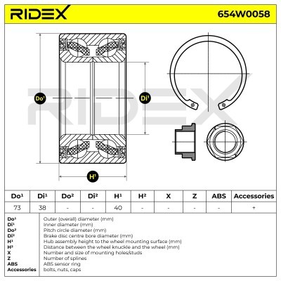 Wheel Bearing RIDEX 654W0058 654W0058 - photo 3