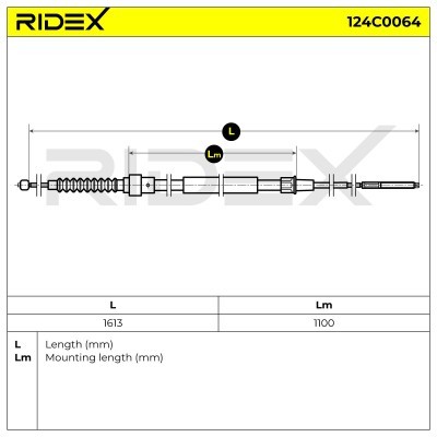 Cable Pull, Parking Brake RIDEX 124C0064 124C0064 - photo 6