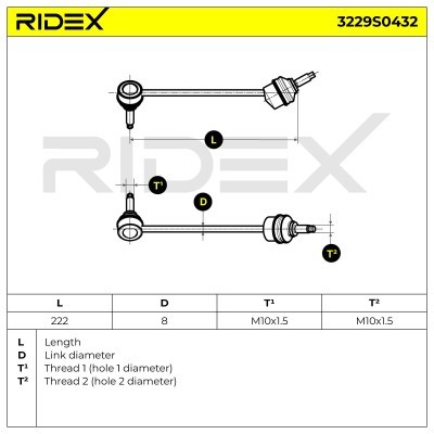 Stabilizer Link RIDEX 3229S0432 3229S0432 - photo 5