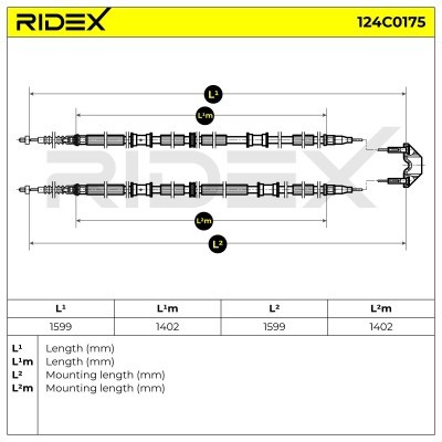 Cable Pull, Parking Brake RIDEX 124C0175 124C0175 - photo 6