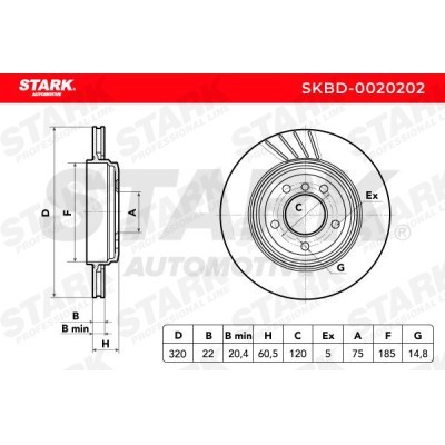 Brake Disc Stark SKBD-0020202 SKBD-0020202 - photo 7