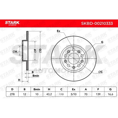 Brake Disc Stark SKBD-00210333 SKBD-00210333 - photo 6