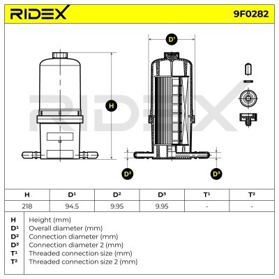 Fuel Filter RIDEX 9F0282 9F0282 - photo 5