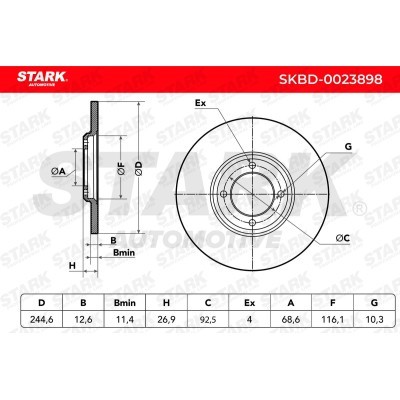 Brake Disc Stark SKBD-0023898 SKBD-0023898 - photo 6