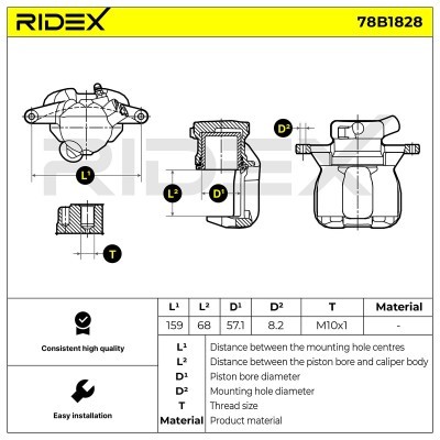 Brake Caliper RIDEX 78B1828 78B1828 - photo 5