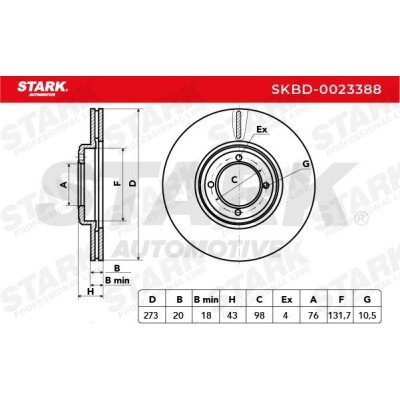 Brake Disc Stark SKBD-0023388 SKBD-0023388 - photo 3