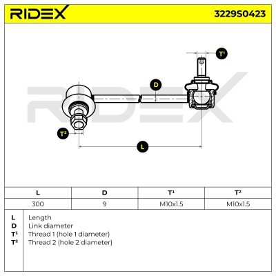 Stabilizer Link RIDEX 3229S0423 3229S0423 - photo 6