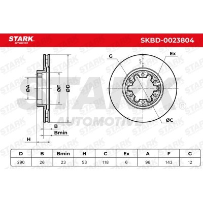 Brake Disc Stark SKBD-0023804 SKBD-0023804 - photo 6