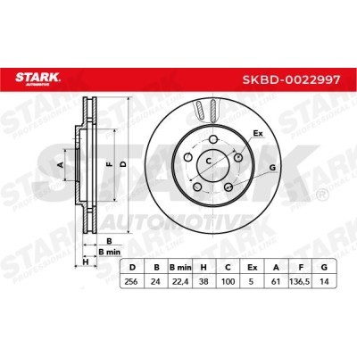 Brake Disc Stark SKBD-0022997 SKBD-0022997 - photo 3
