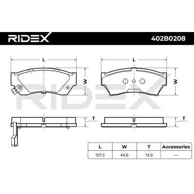 Brake Pads Set RIDEX 402B0208 402B0208 - photo 8