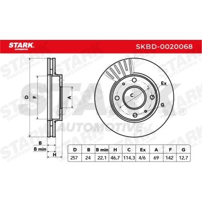 Brake Disc Stark SKBD-0020068 SKBD-0020068 - photo 5