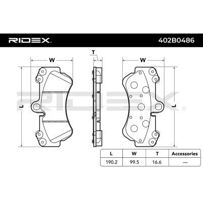 Brake Pads Set RIDEX 402B0486 402B0486 - photo 4