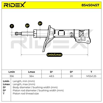 Shock Absorber RIDEX 854S0457 854S0457 - photo 5