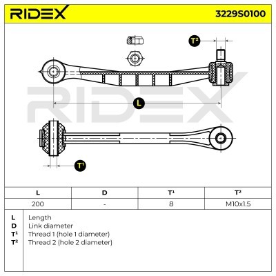 Stabilizer Link RIDEX 3229S0100 3229S0100 - photo 6