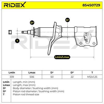 Shock Absorber RIDEX 854S0729 854S0729 - photo 9