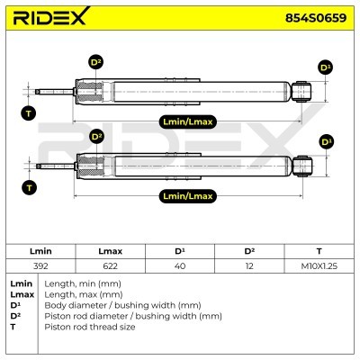 Shock Absorber RIDEX 854S0659 854S0659 - photo 3
